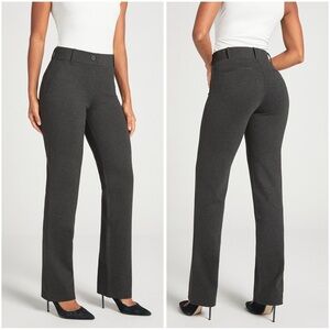 Betabrand Classic Charcoal Gray Mid Rise Dress Pant Yoga Pants Size Medium